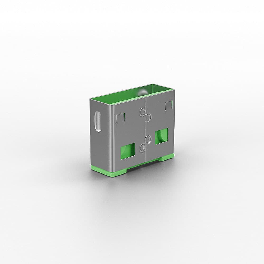 Lindy USB-A Port Blocker Extra Lock Pack (10x Locks, No Key) - Green - Image 3