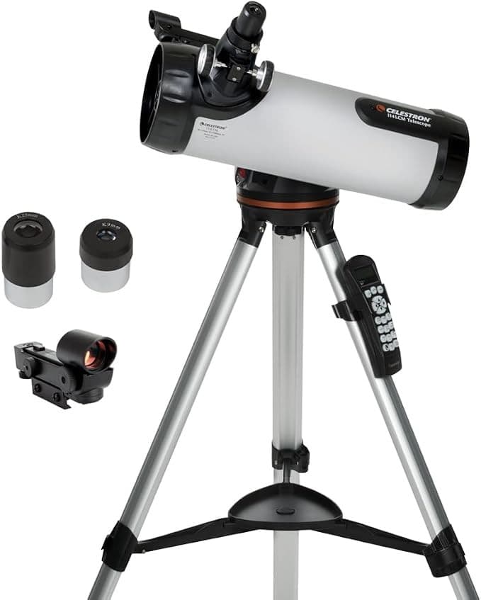 Celestron LCM 114 Computerised Newtonian Reflector Telescope 31150 - Silver - Image 1