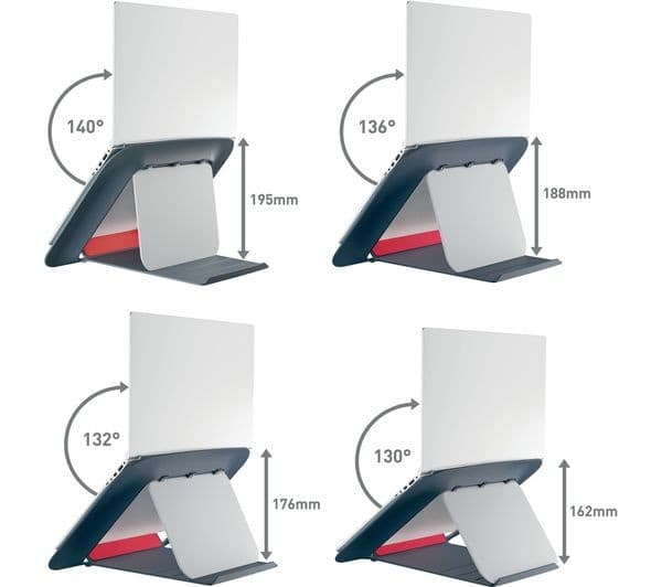 Leitz Ergo Cosy Adjustable Laptop Stand - Velvet Grey - Image 5