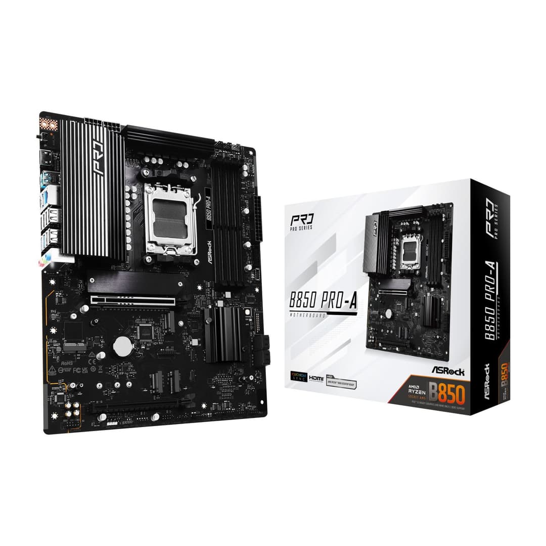 Asrock B850 PRO-A AMD B850 DDR5 ATX Socket AM5 Motherboard - Image 1