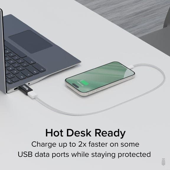 Plugable Technologies USB Data Blocker 5-Pack (USB-MC1-5X), Charge-Only USB-A Male to Female Adapter, Protects Against Juice Jacking at Public USB Ports, 1A Fast Charging, Android and Apple iOS - Image 3