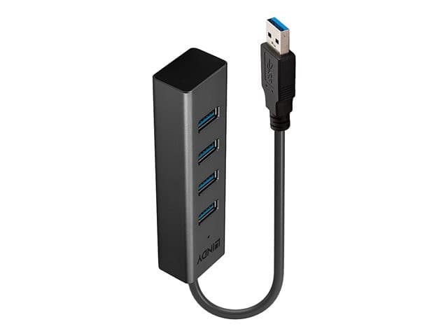 Lindy 4 Port USB 3.0 Hub Grey