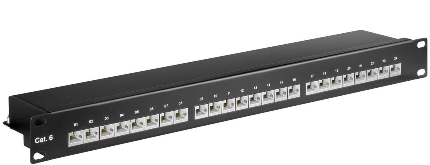 Microconnect CAT6 24-Port 19-inch Patch Panel, LSA/IDC Terminals