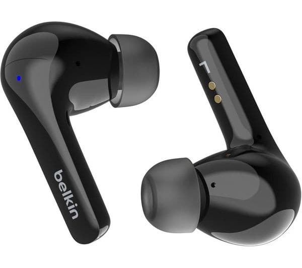 BELKIN SoundForm Motion True Wireless Bluetooth Earbuds with Wireless Charging Case (AUC010) - Black
