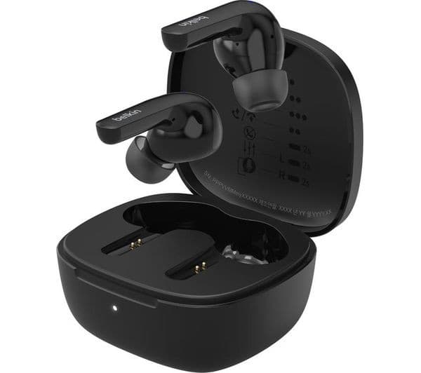 BELKIN SoundForm Motion True Wireless Bluetooth Earbuds with Wireless Charging Case (AUC010) - Black - Image 3