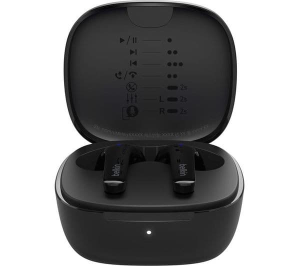 BELKIN SoundForm Motion True Wireless Bluetooth Earbuds with Wireless Charging Case (AUC010) - Black - Image 4