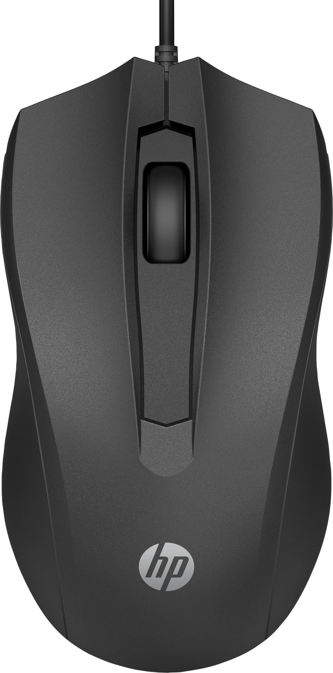 HP Wired Mouse 100, USB-A Optical 1600 DPI, Ambidextrous - Black (6VY96AA) - Image 1