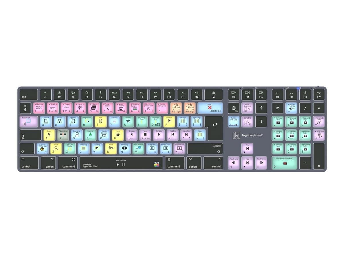 Logic Keyboards Final Cut Pro X TITAN Keyboard Titanium Grey