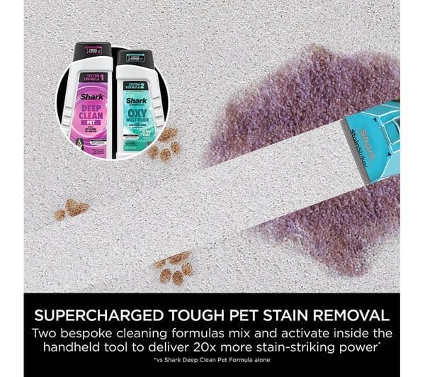 SHARK CarpetXpert HairPro Pet with StainStriker EX300UK Upright Carpet Cleaner - Silver & Fuchsia - Image 5