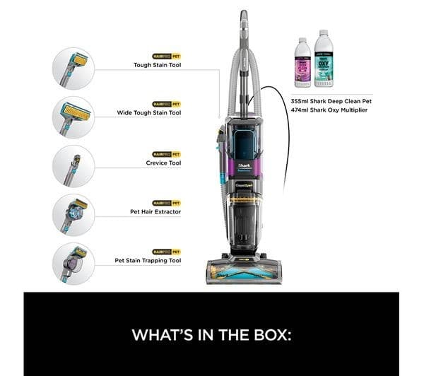 SHARK CarpetXpert HairPro Pet with StainStriker EX300UK Upright Carpet Cleaner - Silver & Fuchsia - Image 9