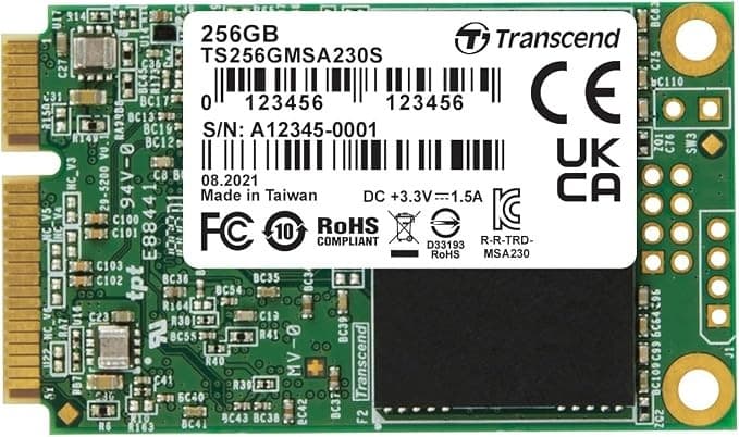 Transcend MSA230S 256GB mSATA Internal SSD SATA III 6Gb/s TS256GMSA230S