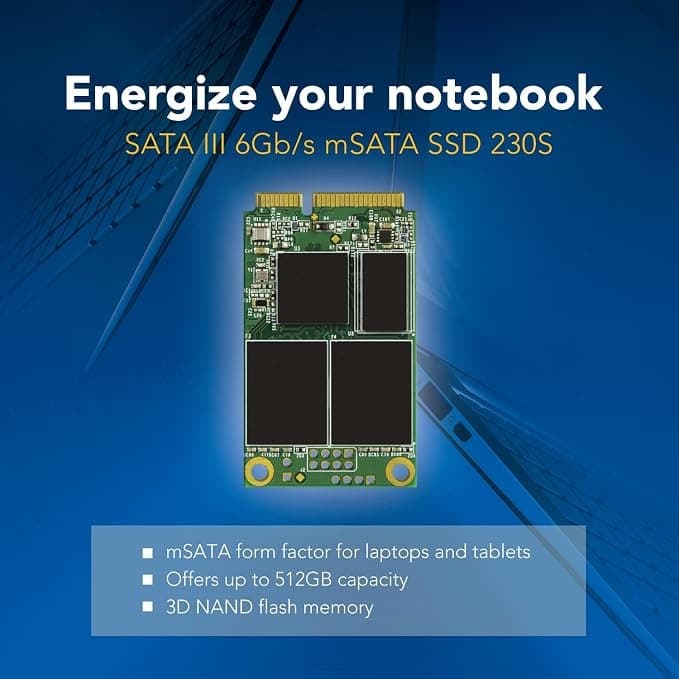 Transcend MSA230S 256GB mSATA Internal SSD SATA III 6Gb/s TS256GMSA230S - Image 2