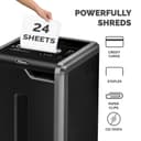 Fellowes Paper Shredder 325Ci 24 Sheet Cross Cut Shredder with 83 Litre Bin High Security P4 thumbnail 3