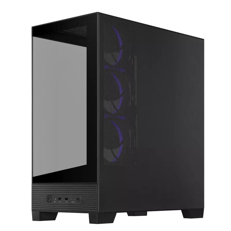 ASUS A31 PLUS TG ARGB Tempered Glass Mid Tower ATX Gaming PC Case - Black - Image 3