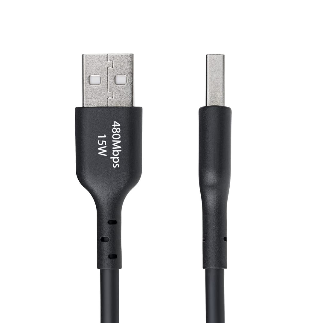 StarTech.com 3m (9.8ft) USB-A to USB-C Charging Cable, Charge & Sync, 3A, USB 2.0, TPE Jacket - Black USB Charging Cord - Image 2