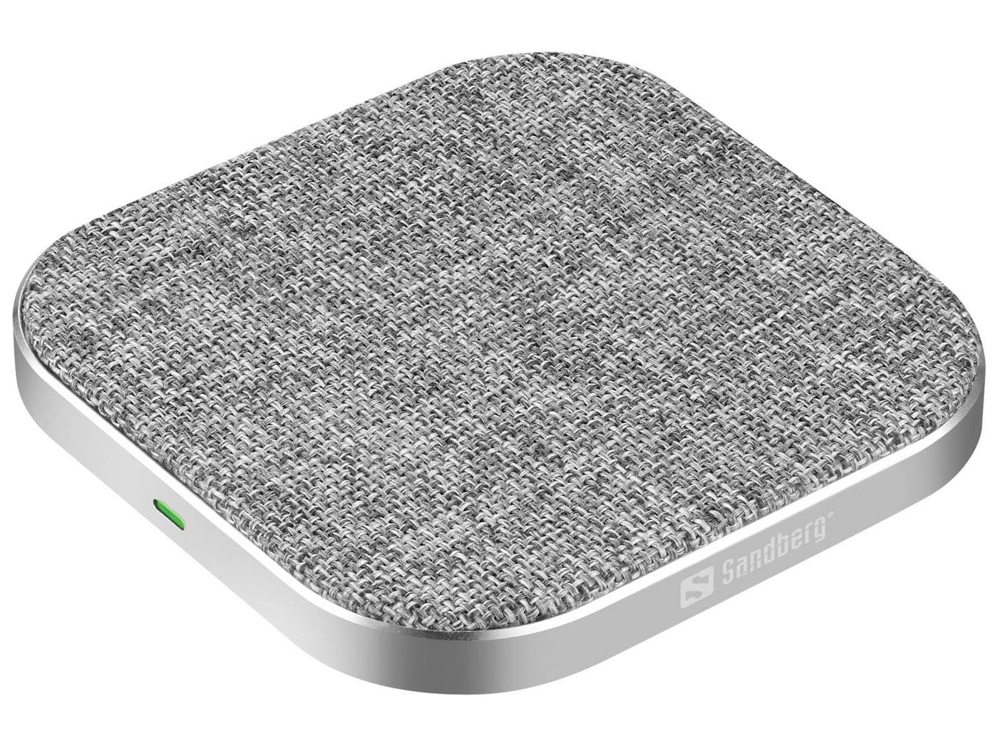 Sandberg Wireless Charger Pad 15W (441-23) Qi Wireless Charger, Grey, with USB-A to USB-C Cable