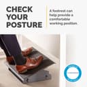 Fellowes Professional Series Heavy Duty Foot Support - Ergonomic Under Desk Foot Rest with 3 Height Adjustable Positions (10.5/12/13.5cm), Free-Floating 0-25° Tilt & Non-Slip Platform Surface - Steel - Black thumbnail 2
