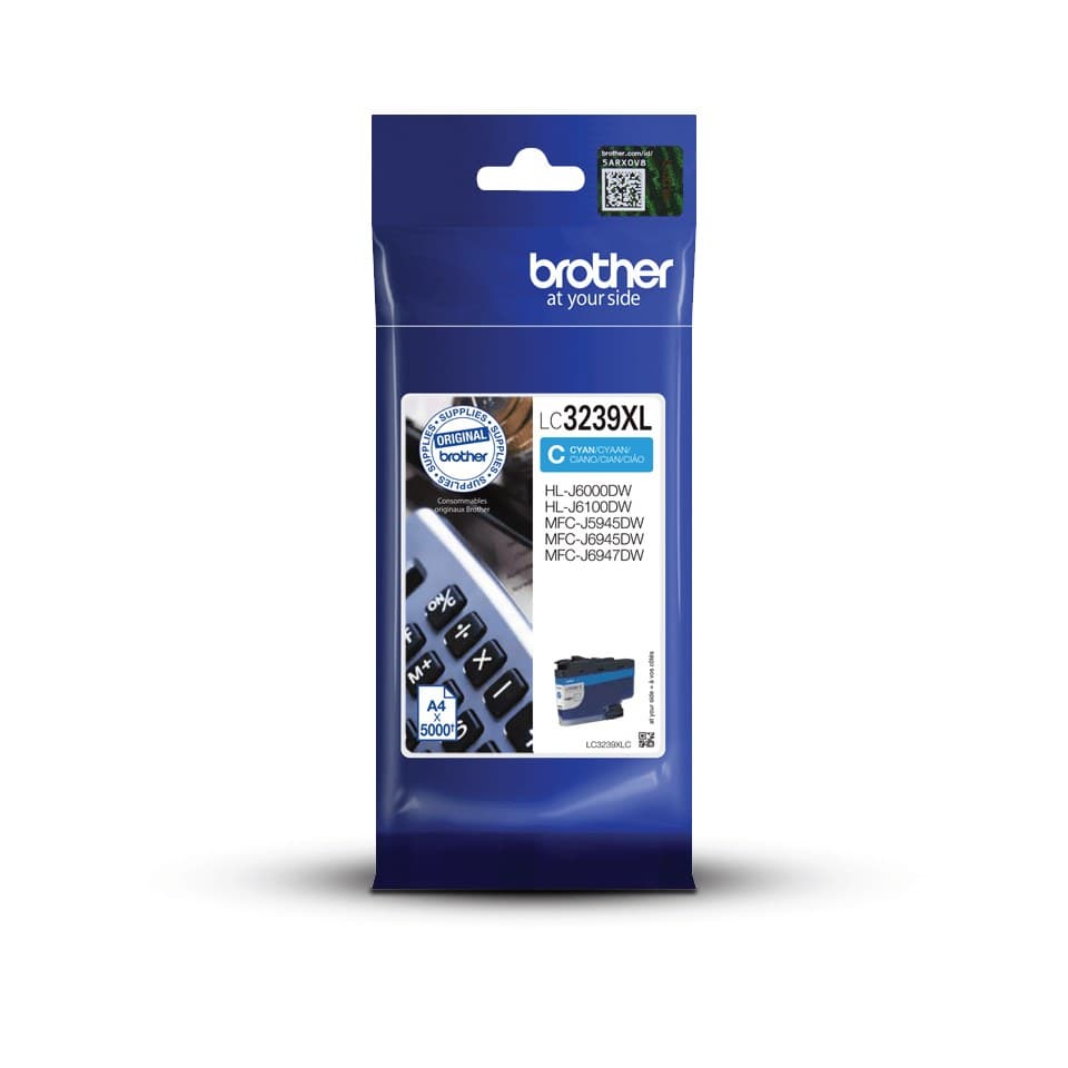 Brother LC3239XLC ink cartridge 1 pc(s) Original High (XL) Yield Cyan 5,000 Pages