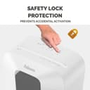 Fellowes LX Series Paper Shredder LX70 11 Sheet Cross Cut Shredder with 18 Litre Bin High Security P4 White thumbnail 4