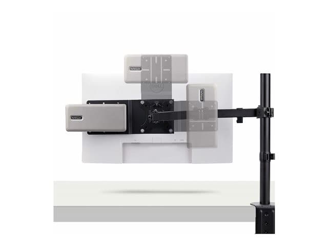 StarTech.com VESA Mounting Bracket for NUC/Thin Clients or Laptop Docking Stations - VESA 75x75/100x100 Compatible Steel Extension Plate - Black (DOCK-NUC-VESA-MOUNT) - Image 6