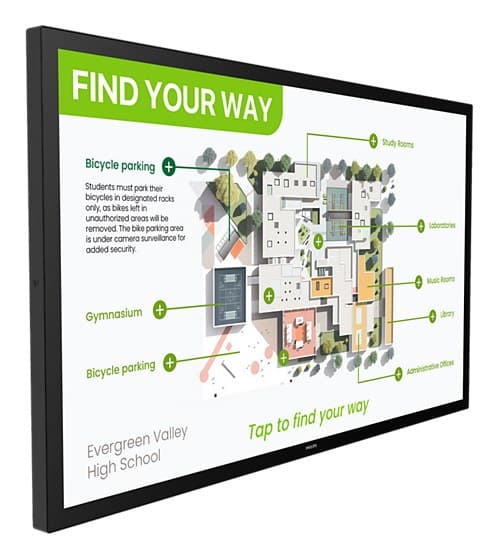 Philips 3000 series 55BDL3751T/00 Signage Display Interactive flat panel 138.4 cm (54.5") LCD Wi-Fi 450 cd/m² 4K Ultra HD Black Touchscreen Built-in processor Android - Image 1