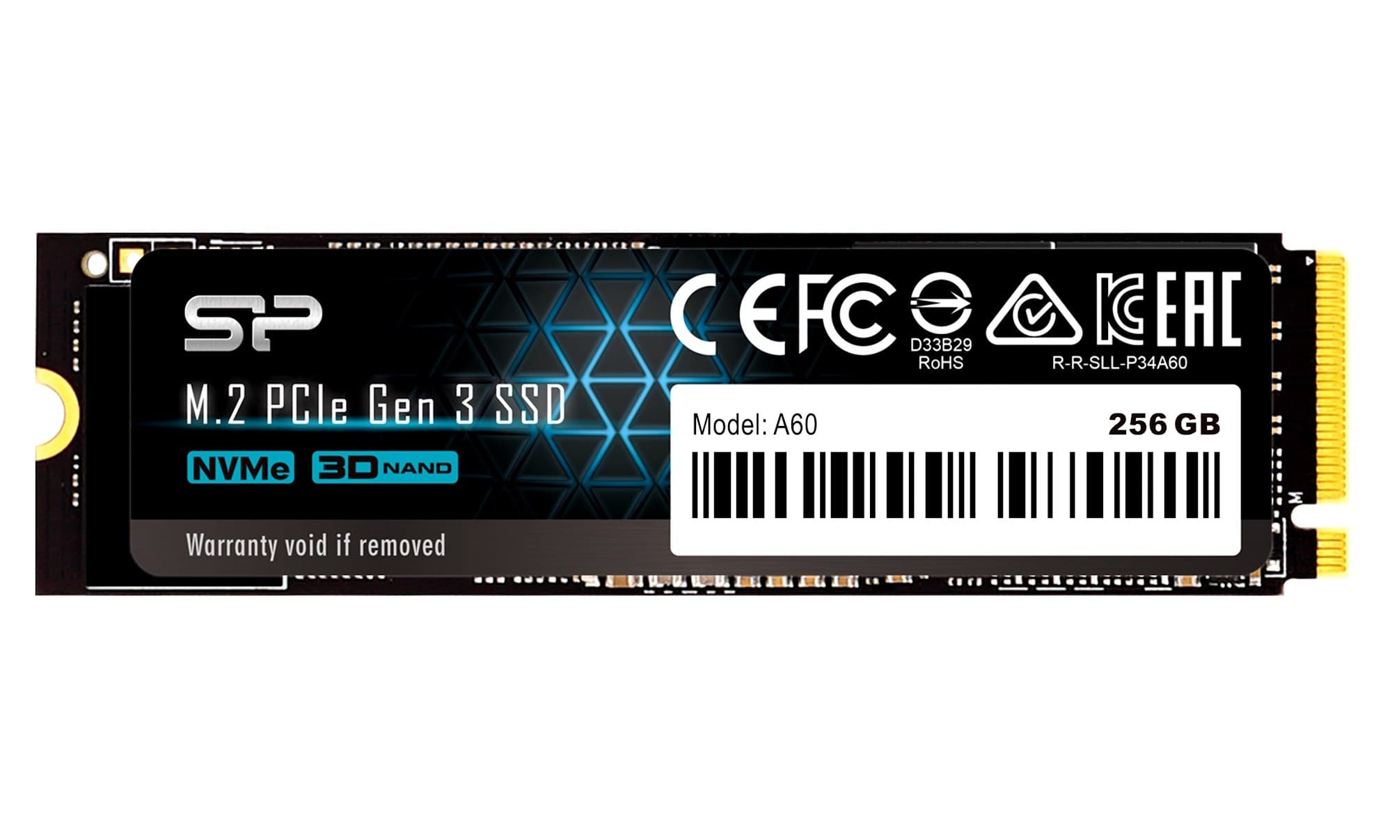 256GB Silicon Power P34A60 NVMe M.2 PCIe Gen3x4 2280 SSD Solid State Drive