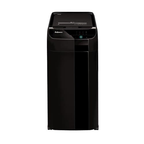 Fellowes AutoMax 450C Auto Feed Paper Shredder 100135793 - 450 Sheet Auto Feed / 13 Manual, Cross-Cut (Confetti) 4x38mm, P-4, 68 Litre Bin, Black - Image 2