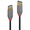 Lindy 3m USB 3.2 Gen 1 Type A Extension Cable, 5Gbps, Anthra Line, Black thumbnail 1