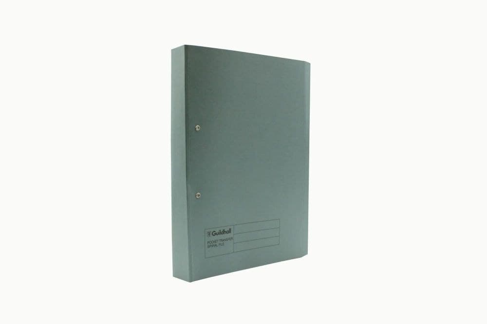 Exacompta Guildhall Pocket Transfer Spring File 315gsm Foolscap Blue Pack of 25 (349-BLU)