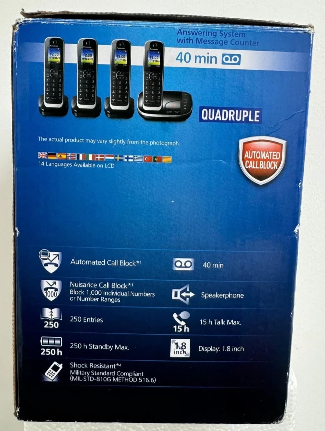 Panasonic KX-TGJ424EB Cordless Phone - Quad Handsets, Black - Image 4
