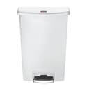 Rubbermaid® Commercial Slim Jim® 1883561 Front Step-On Rectangular Plastic Wastebasket / Pedal Bin, 90 Litres (24 Gallons), White thumbnail 2