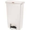Rubbermaid® Commercial Slim Jim® 1883561 Front Step-On Rectangular Plastic Wastebasket / Pedal Bin, 90 Litres (24 Gallons), White thumbnail 3