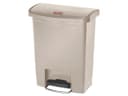 Rubbermaid® Commercial Slim Jim® 1883561 Front Step-On Rectangular Plastic Wastebasket / Pedal Bin, 90 Litres (24 Gallons), White thumbnail 4