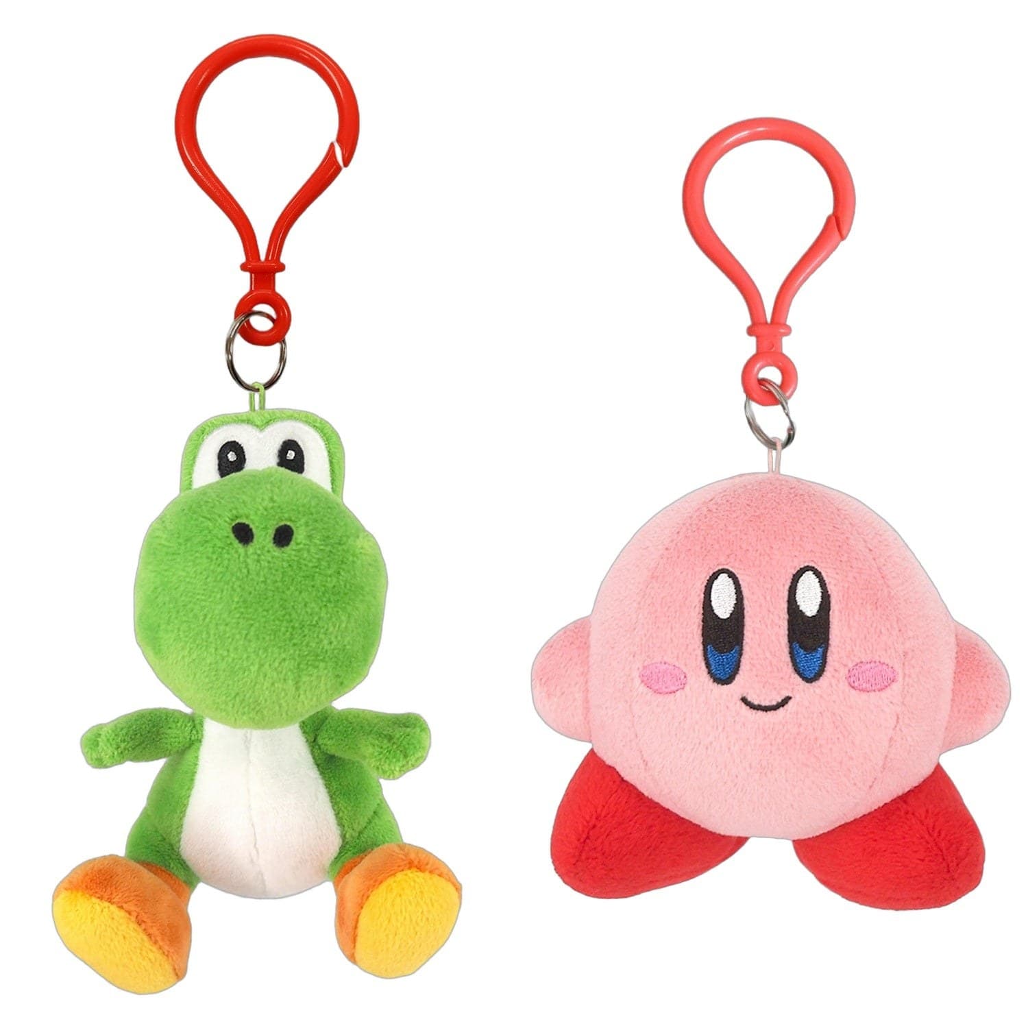 SAN-EI Nintendo Super Yoshi and Kirby Keychain Bundle