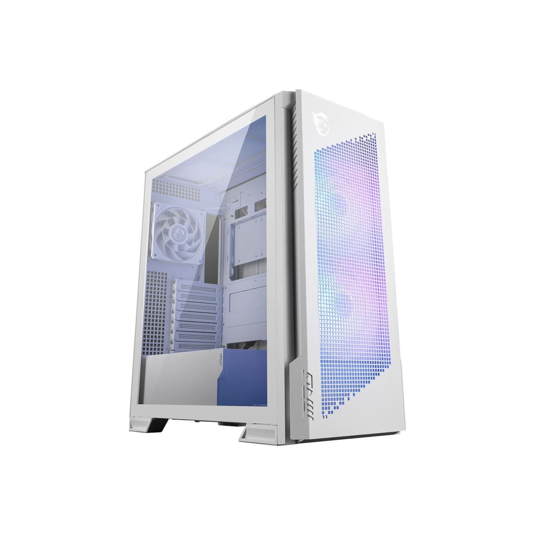 MSI MPG VELOX 300R AIRFLOW PZ Tempered Glass Mid Tower PC Case - White - Image 1