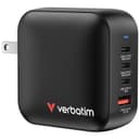 Verbatim Mini GaN Charger 100W 4 Port US plug with EU and UK adaptors thumbnail 1