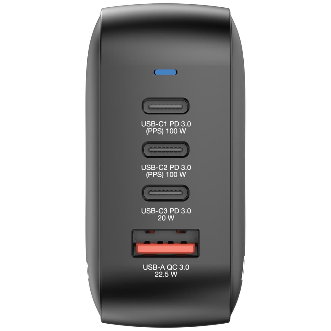 Verbatim Mini GaN Charger 100W 4 Port US plug with EU and UK adaptors - Image 2