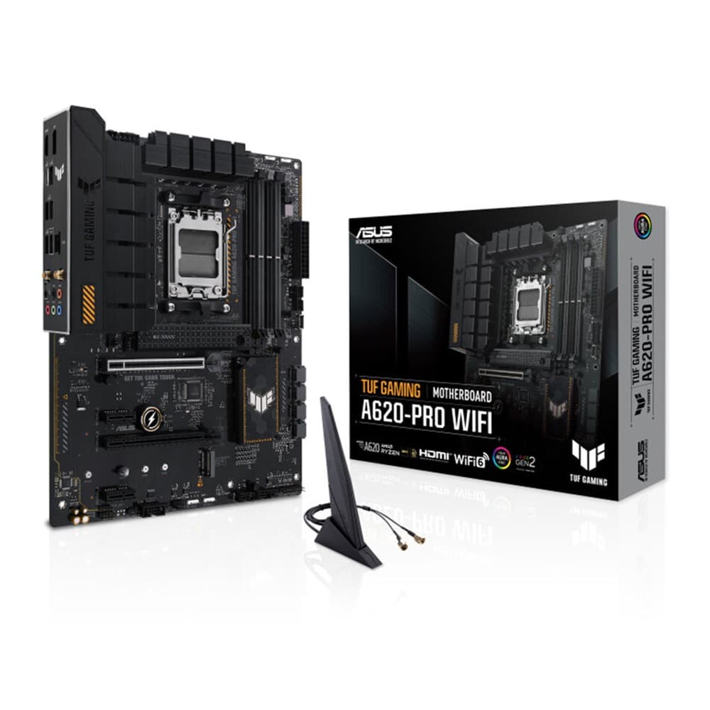 ASUS TUF GAMING A620-PRO WIFI AMD A620 Socket AM5 ATX Motherboard - 90MB1FR0-M0EAY0 - Image 1