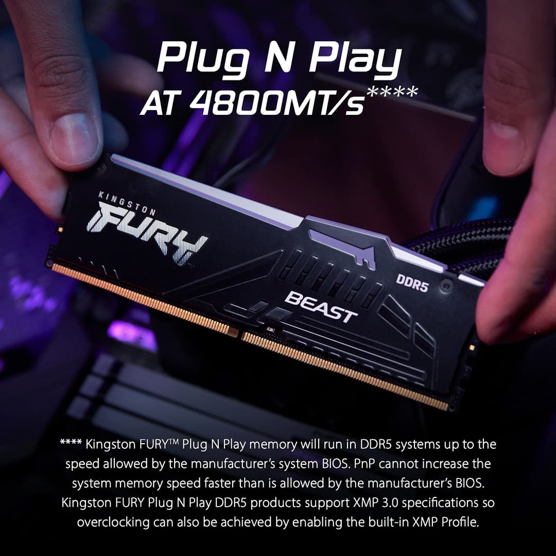 Kingston Technology FURY Beast RGB Black memory module 32 GB 1 x 32 GB DDR5 6000 MHz CL36 - Image 8