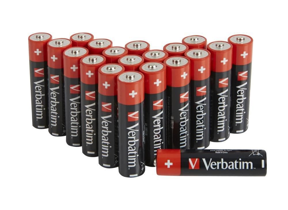 Verbatim 49877 AA Alkaline Batteries 1.5V LR6 - 20 Pack - Image 1