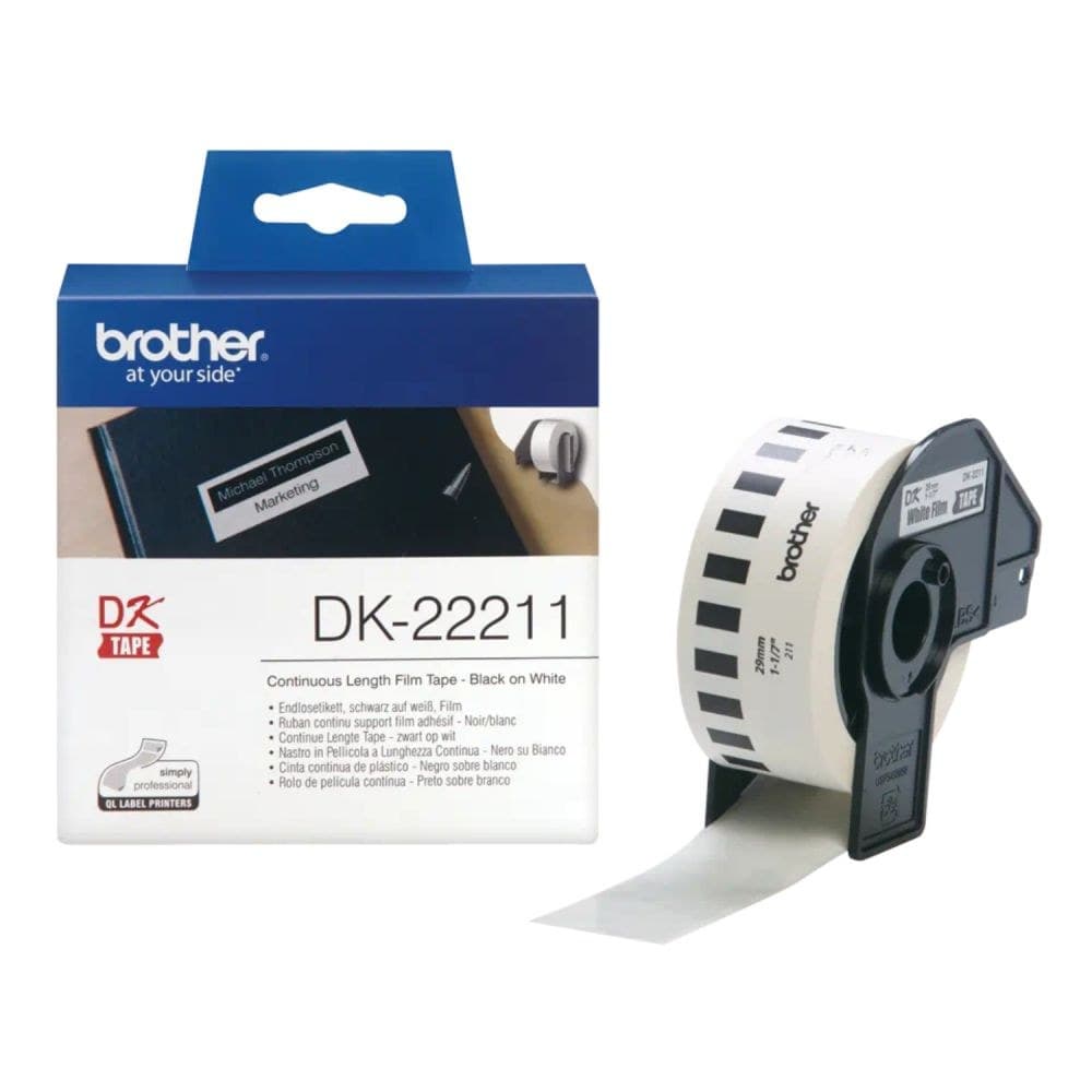 Brother DK22211 White Film Tape