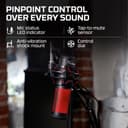 HyperX QuadCast Standalone USB Condenser Microphone with Red LED - Black thumbnail 4