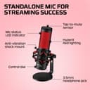 HyperX QuadCast Standalone USB Condenser Microphone with Red LED - Black thumbnail 6