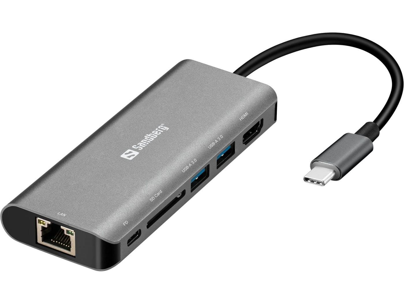 USB-C Dock HDMI+LAN+SD+USB100W