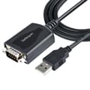 StarTech.com 3ft (1m) USB to Serial Cable with COM Port Retention, DB9 Male RS232 to USB Converter, USB to Serial Adapter for PLC/Printer/Scanner, Prolific Chipset, Windows/Mac thumbnail 1