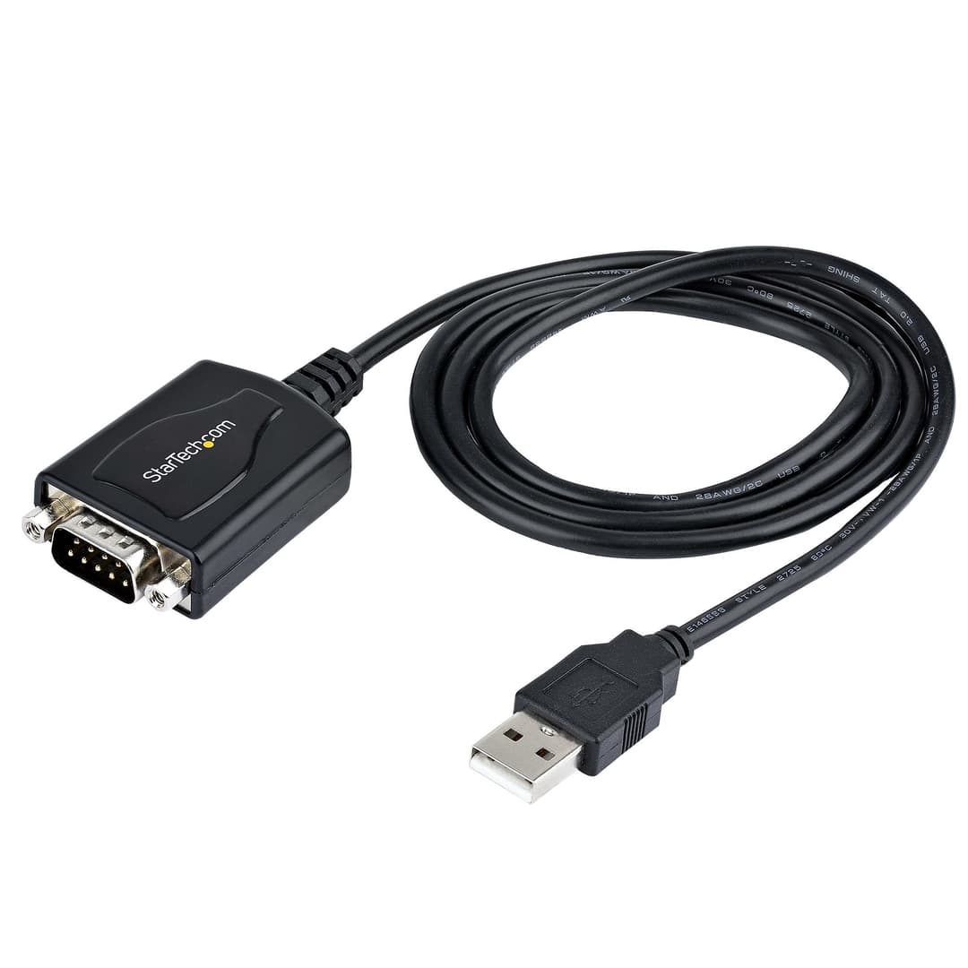 StarTech.com 3ft (1m) USB to Serial Cable with COM Port Retention, DB9 Male RS232 to USB Converter, USB to Serial Adapter for PLC/Printer/Scanner, Prolific Chipset, Windows/Mac - Image 4