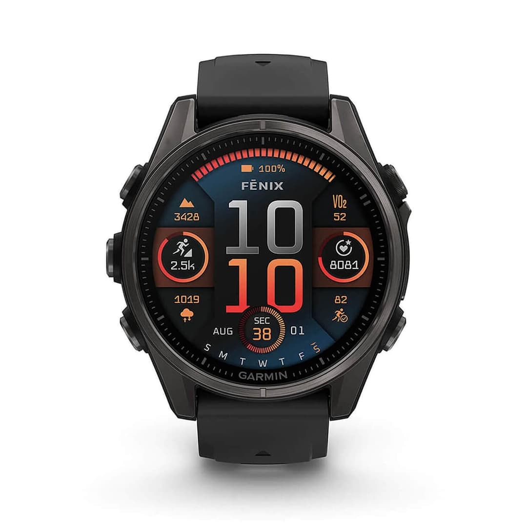 Garmin Fenix 8 Sapphire AMOLED Smartwatch 43mm Titanium Carbon Grey DLC - Image 2