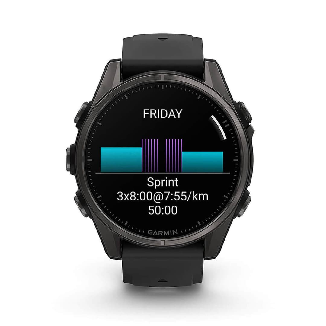 Garmin Fenix 8 Sapphire AMOLED Smartwatch 43mm Titanium Carbon Grey DLC - Image 4