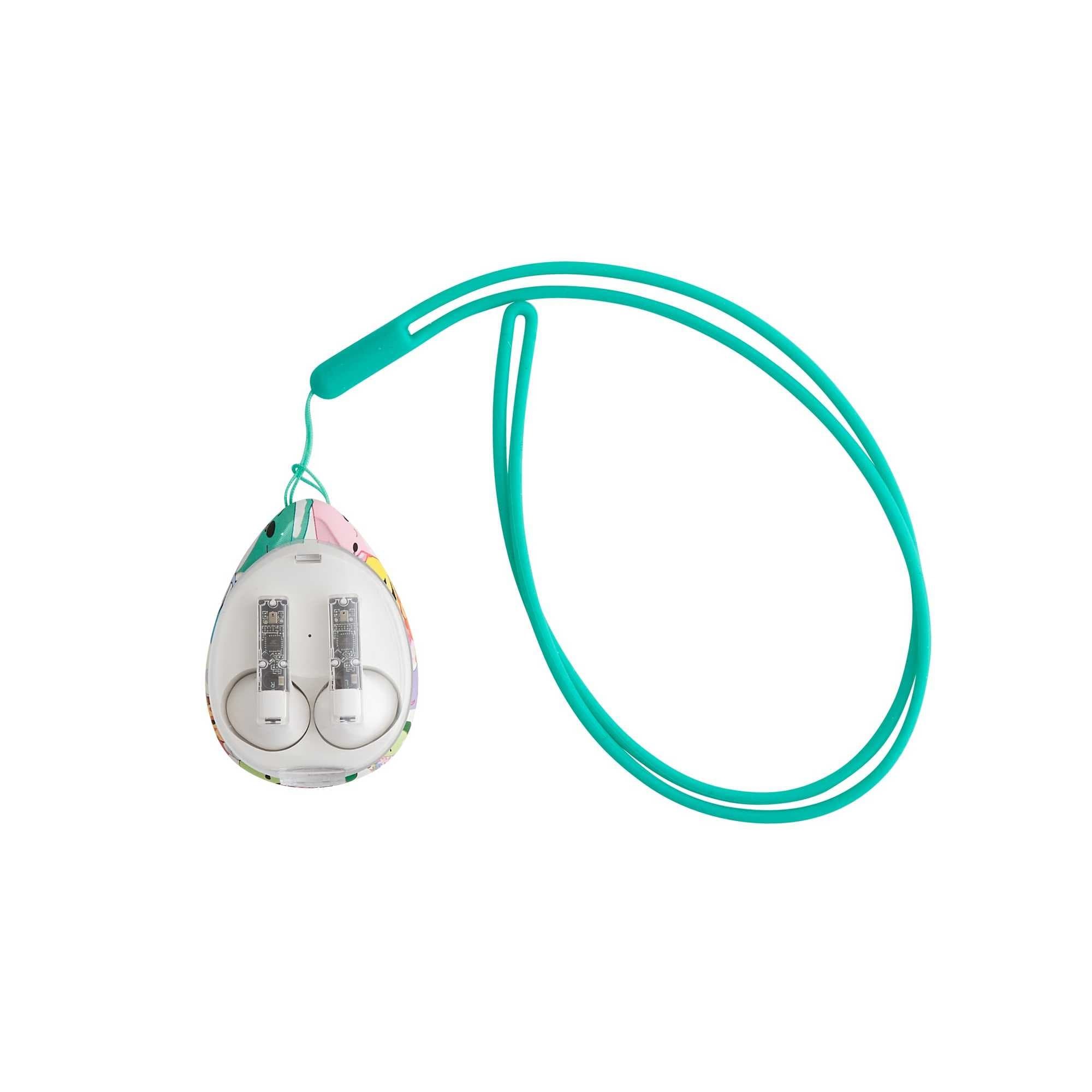 Lazerbuilt Squishmallows TWS True Wireless Earphones - Locket Charging Case with Silicone Neck Strap