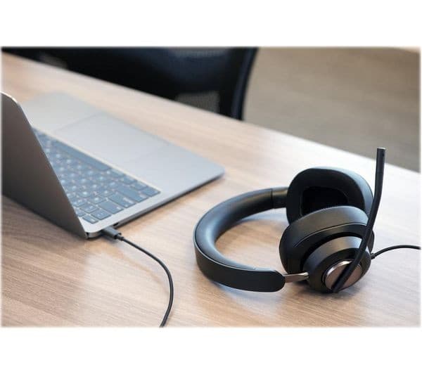 KENSINGTON H2000 USB-C Over-Ear Wired Headset - Black - Image 3